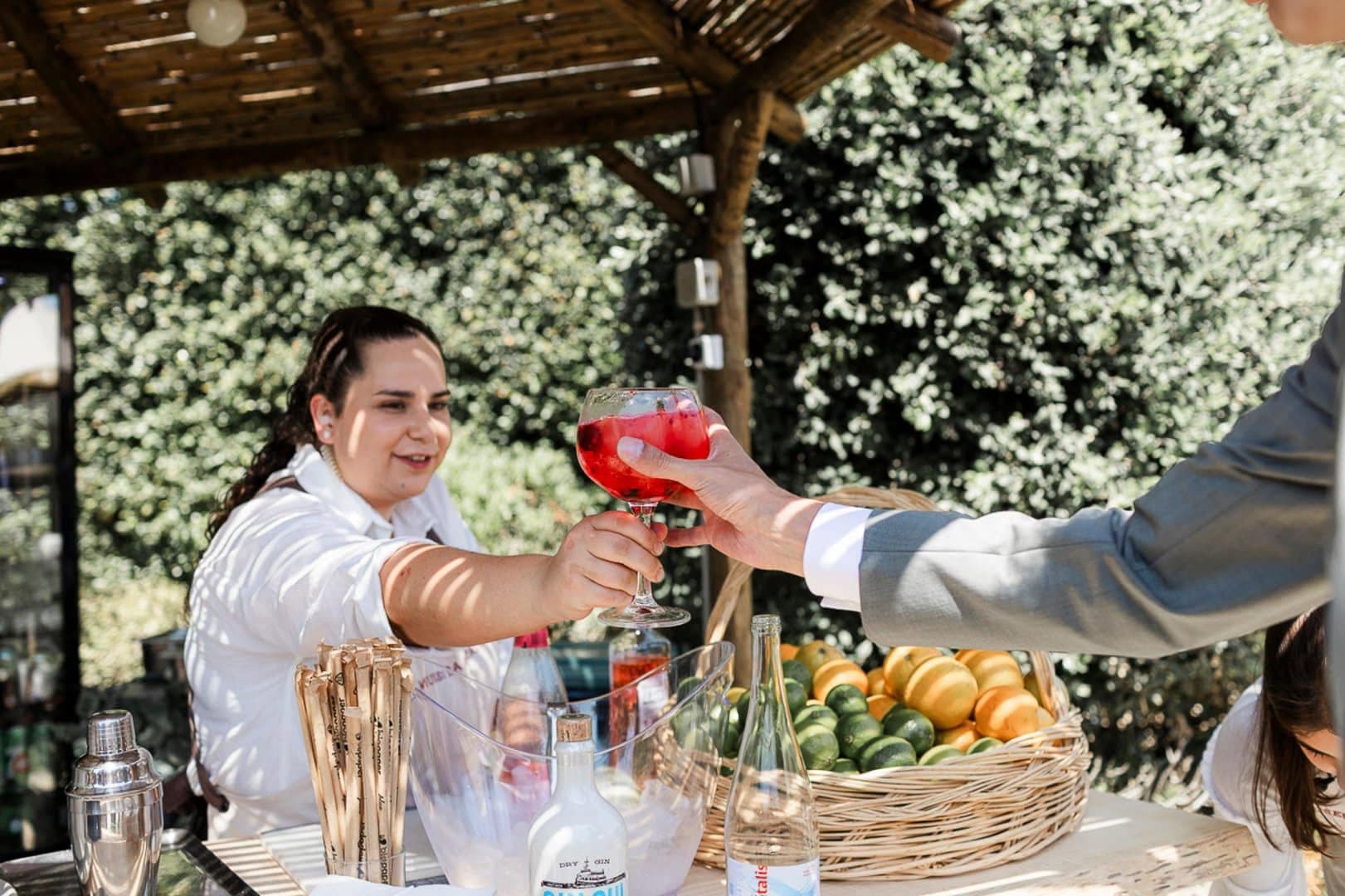 Serviço de cocktail no evento